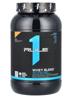 Rule One Proteins Whey Blend Protein Powder Drink Mix Lightly Salted Caramel 1.99 lb (905 g) 