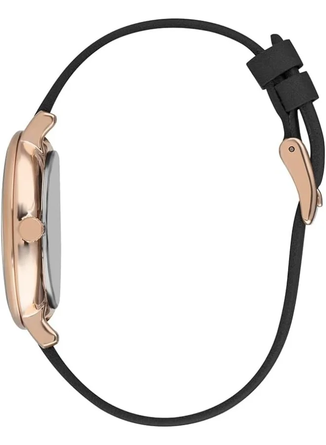 سلازنجر Women'S Quartz Movement Watch, Multi Function Display And Leather Strap