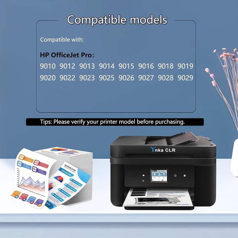 963XL Multipack Cartridges for HP 963 963 XL for HP OfficeJet Pro 9010 9012 9013 9014 9015 9016 9018 9019 9020 9022 9023 9025 9026 9026 900 28 (black/Cyan/Magenta/Yellow) (963XL-4PK) - Image 3