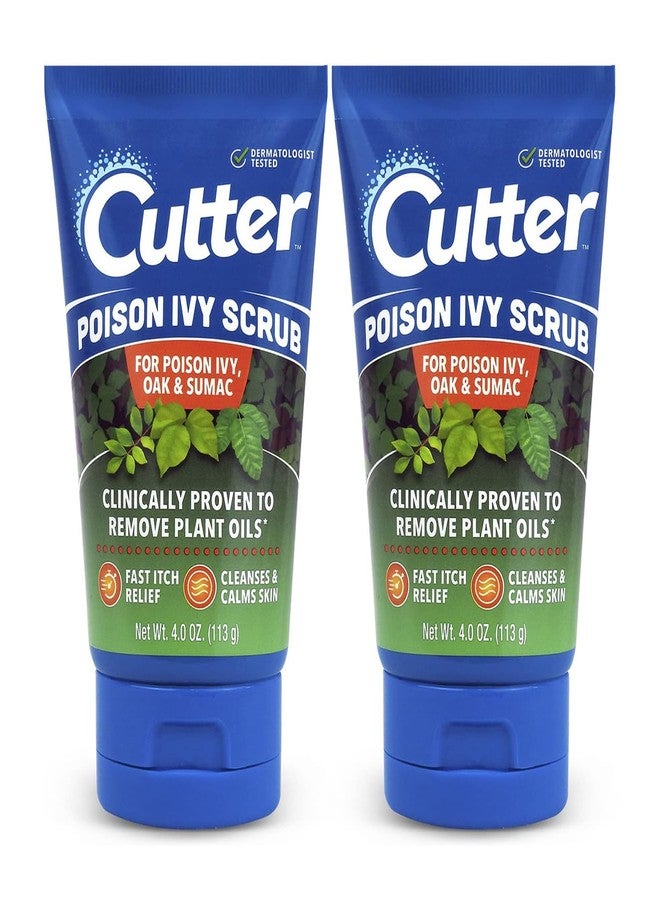 Cutter Poison Ivy, Oak, and Sumac Scrub - Fast Itch Relief, Gentle Cleansing, Natural Exfoliation for Soothing Skin Care, Fragrance-Free. Outdoor Essential for Hiking, Camping, Hunting, and Gardening. - Image 1