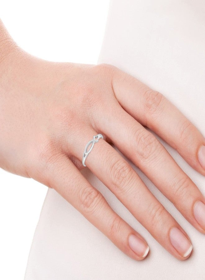 AeraVida Simple Christian Ichthys Jesus Fish .925 Sterling Silver Everyday Ring, 6 UK, Metal, not known - Image 5