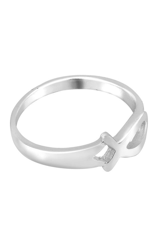 AeraVida Simple Christian Ichthys Jesus Fish .925 Sterling Silver Everyday Ring, 6 UK, Metal, not known - Image 2