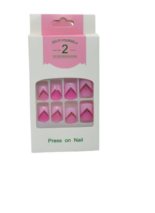 Generic - Elegant Artificial Nails - 12 Pieces with Double-Sided Adhesive for a Perfect Look - Image 1