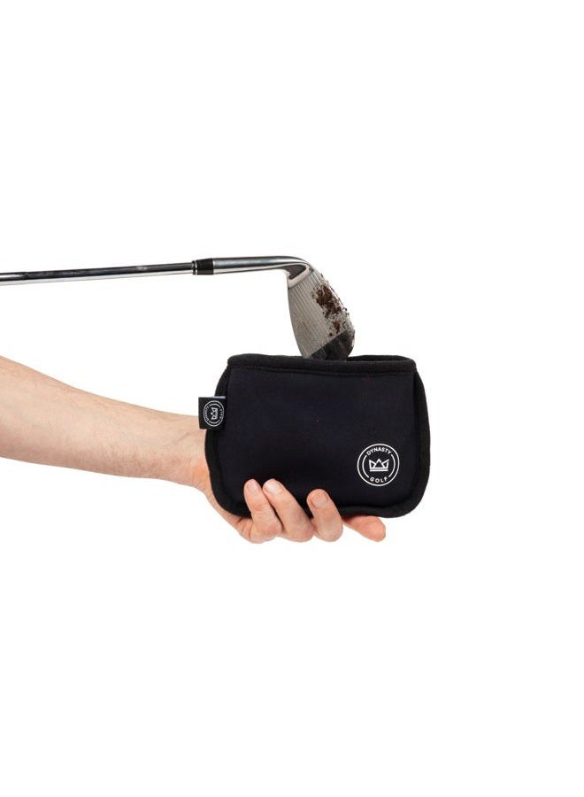 Dynasty Golf Golf Club Cleaner for Golf Bag - Golf Ball Cleaner Pouch - Waterproof Inside and Dry Outside - Golf Club Brush and Groove Cleaner in One - Golf Ball Washer - Golf Club Bag Accessories - Image 1