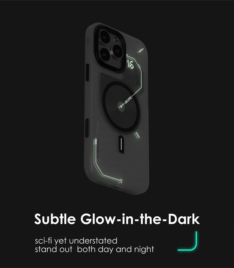 Aulumu حافظة حرارية مغناطيسية Aulumu A16 لجهاز iPhone 16 Pro Max | تحكم محدث في الكاميرا | تقنية IMD | متوافقة مع Magsafe | تغليف كامل من جميع الجهات | أبيض شفاف باللمس - Image 4