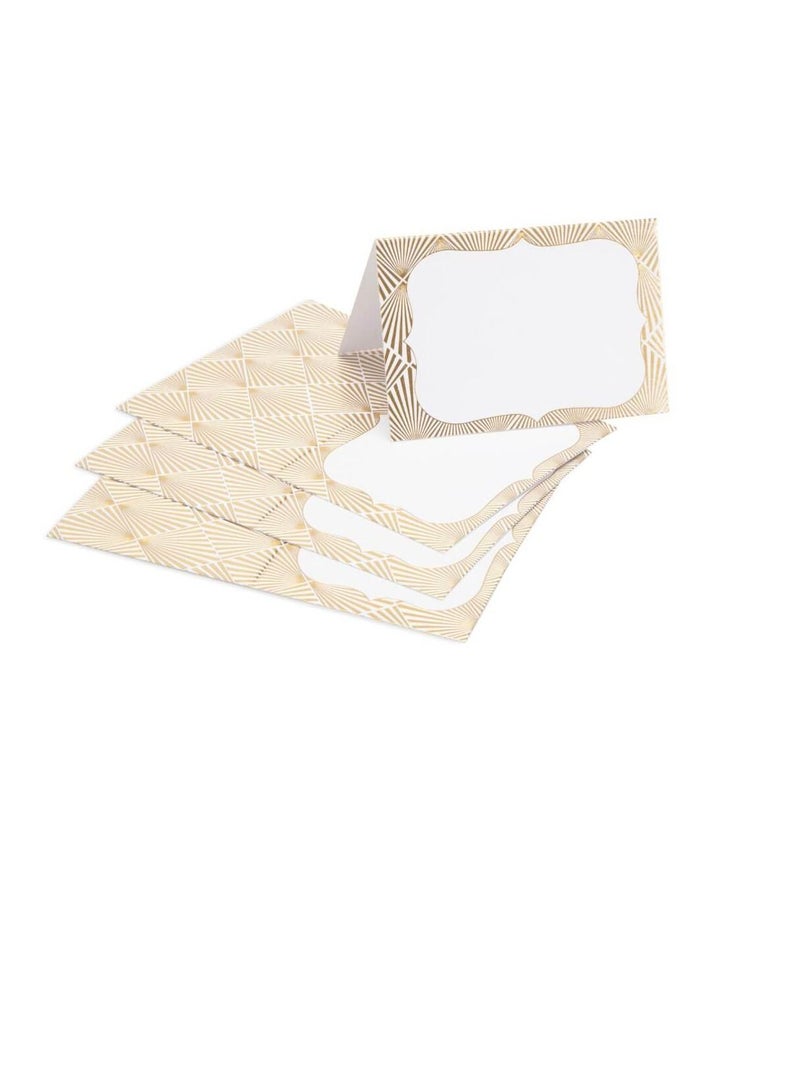 Gold Place Cards Geo 5 x 3.8 Inches 25 Pack - Image 1