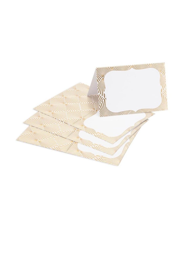 Gold Place Cards Geo 5 x 3.8 Inches 25 Pack - Image 3