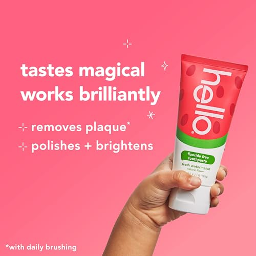 Hello Fresh Watermelon Fluoride Free Kids Toothpaste, 4.2 Oz Tube (Pack of 3) - Image 4