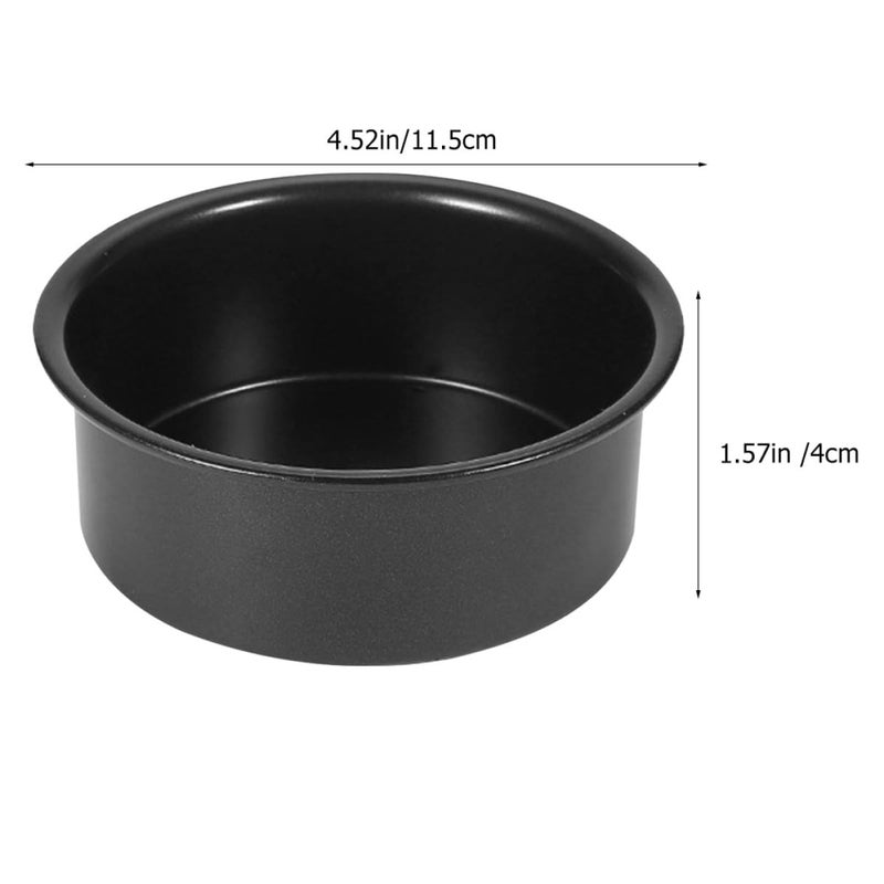 4 Inch Round Chiffon Cake Pans 2 Pack Removable Bottom Stainless Steel Baking Molds - Image 3