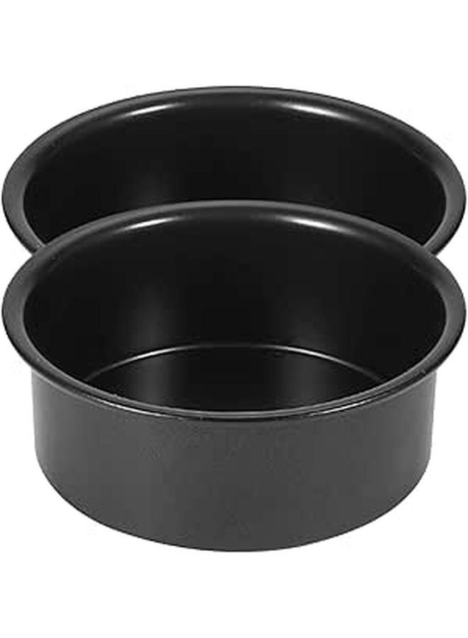 4 Inch Round Chiffon Cake Pans 2 Pack Removable Bottom Stainless Steel Baking Molds - Image 1