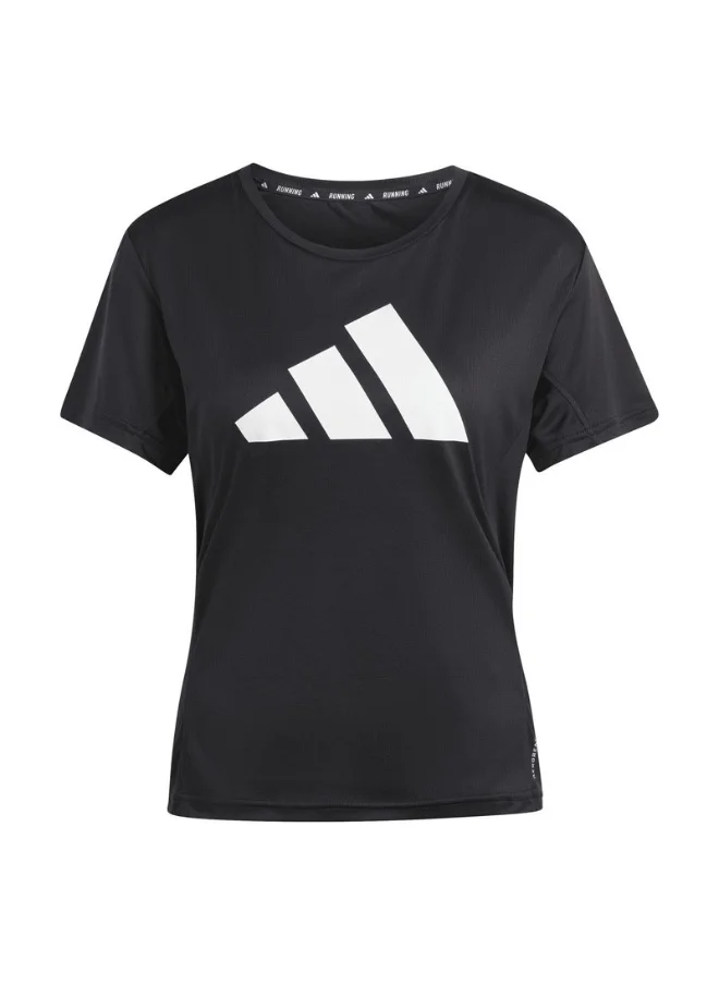 Adidas adidas RUN IT TEE Black Running T-SHIRTS for Women - 2XS
