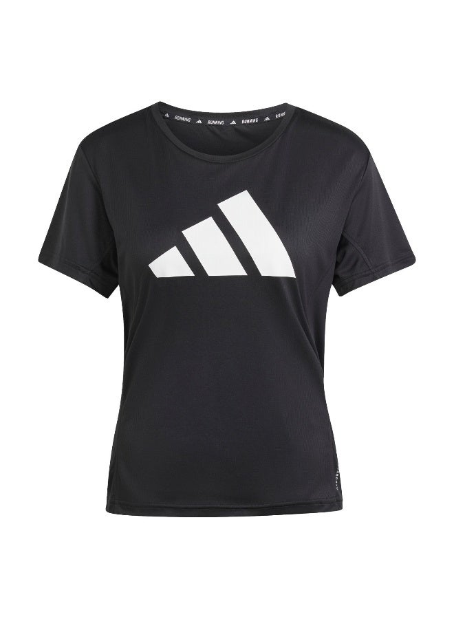 Adidas Run It Tee Black Running T-Shirts For Women XS - Image 1