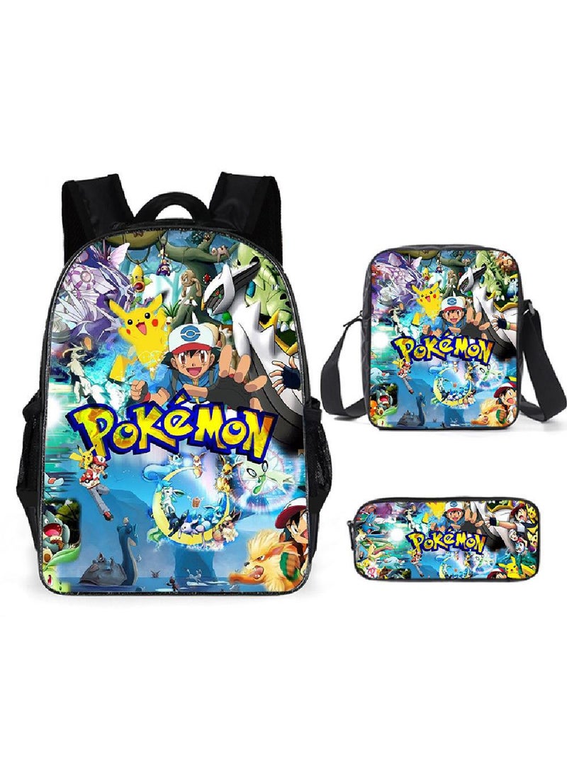general 3-Piece Pokemon 3D Print Backpack Set - Image 1