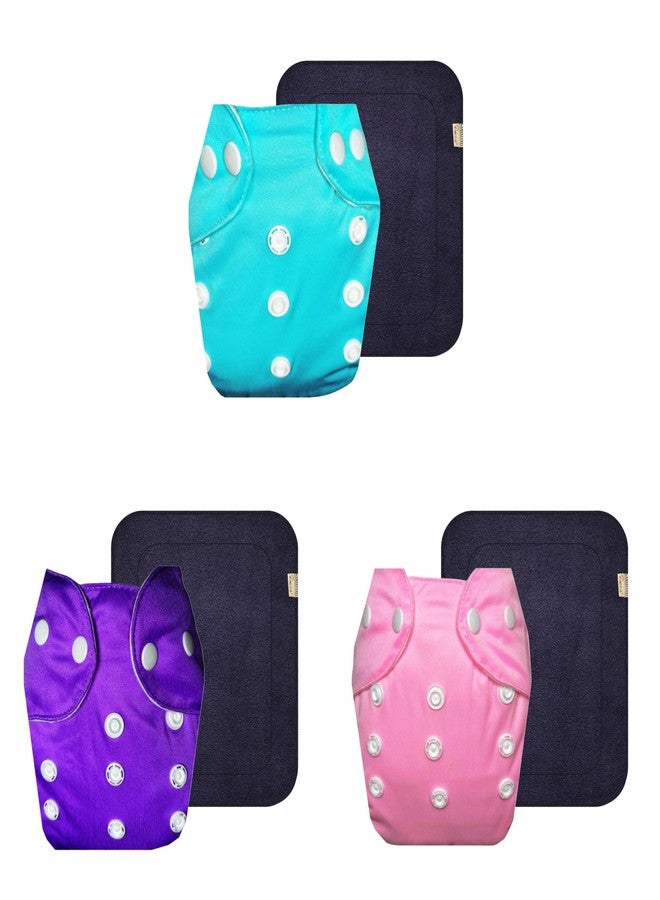 Dumbledo Lite Cloth Diaper with Gray Insert (Pack of 3) | Soft & Gentle | Breathable | Travel Friendly | Perfect for Indian Summers | 3 Months - 2 Years | Unisex Baby - Image 1