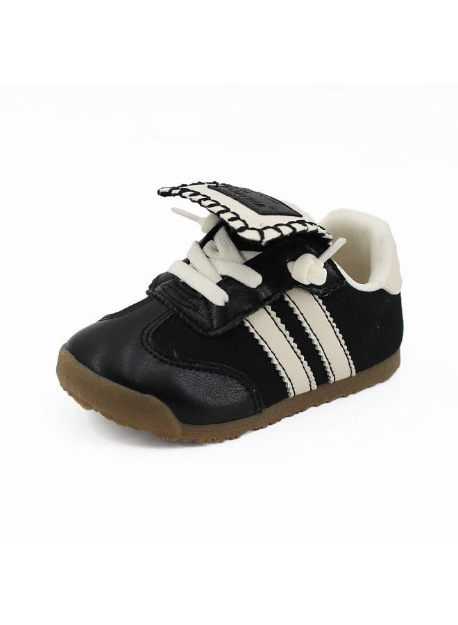 Topstar Kids Sports Shoes 26 Spring New Boys Durable Running Shoes Girls Casual Outdoor Training Shoes Black Size 30 - Image 1