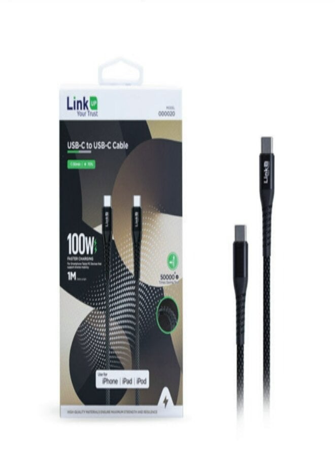 Linkup USB-C To USB-C Cable 100W 1M