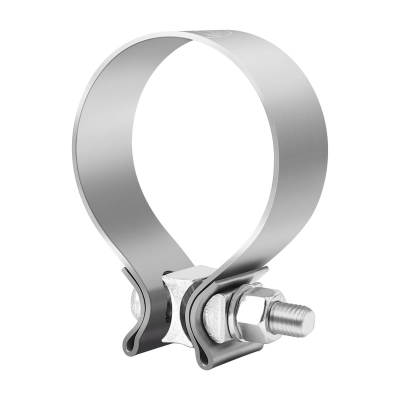 EVIL ENERGY 25 Inch Exhaust Clamp 2 12 Narrow Band Muffler Clamp Stainless Steel for Pipes Mufflers Catalytic Converters 2PCS