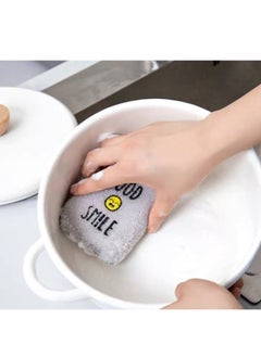 Generic 4 Pieces Magic Smile Face Sponge Strong thick sponge to remove dirt from dishes  - Image 3