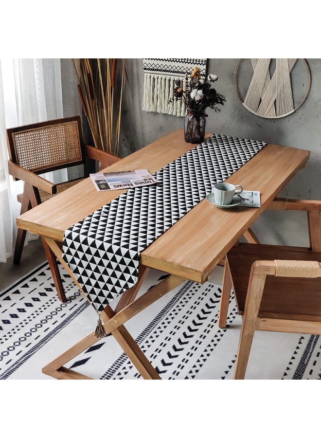 Cotton And Linen Table Runner Style Double-layer Thickened Table Decoration Tablecloth Shoe Cabinet Tv Cabinet Cover Towel Coffee Table Tablecloth