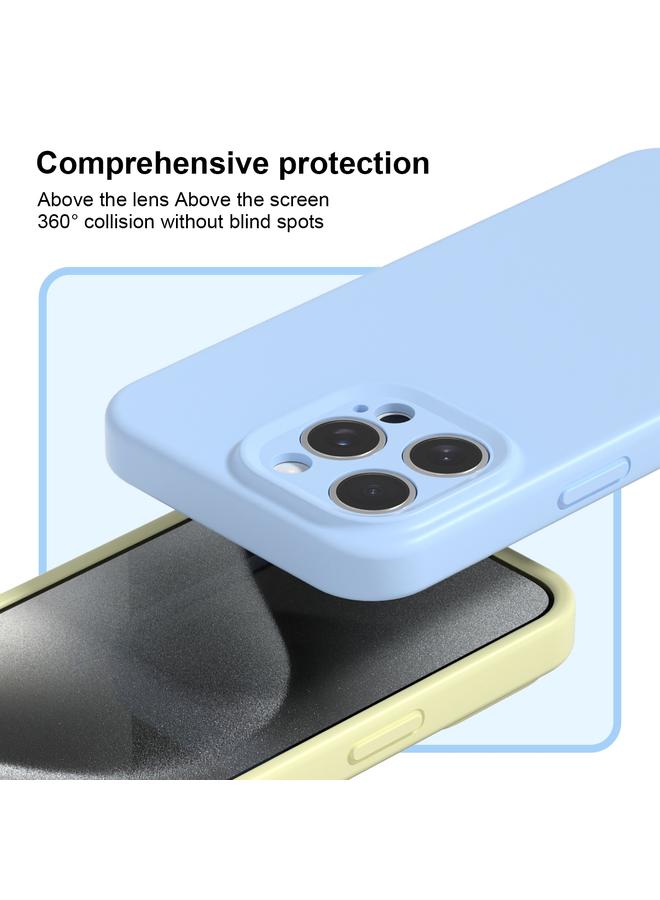 S-TOP Case For iPhone 15 Precise Hole Liquid Silicone Jelly Color Full Coverage Phone Case - Image 4
