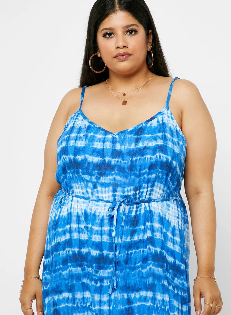 Forever 21 Plus Tie Dye Cami Strap Dress