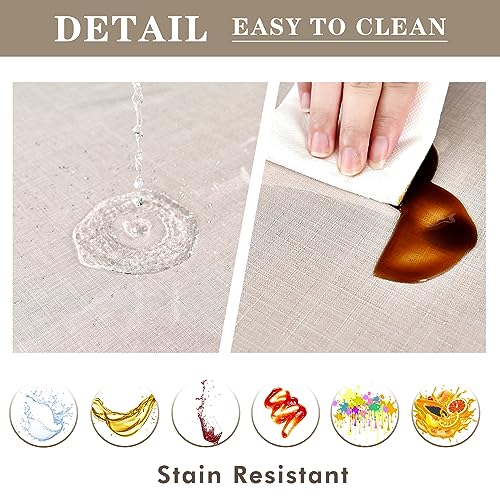 Nasitos 2 Pack Plastic Table Cloth 60x84 Inch-100% Waterproof Clear Table Cover Protector, PVC Sheet Oil Spill Proof Wipeable Table Cloth Disposable for Picnic, Dining, Parties, Outdoor & Indoor Uses - Image 3