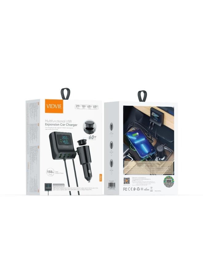Vidvie Vidvie 150W Dual Loop Mini Fast Charger Car Charger with Type C Cable  - Image 3