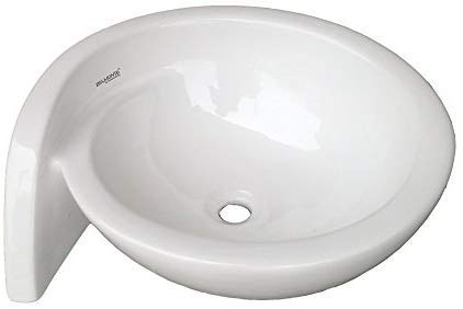 Belmonte Ceramic Glossy Finish Moon CounterTable Top Wash Basin White 21 Inch x 18 Inch - Image 2