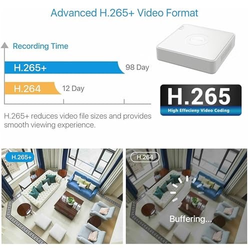 Hikvision DS-7108HGHI-M1/T 8-Channel Turbo HD DVR | 2-Way Audio Support | 1080p Lite | H.265 Pro+ Compression | Motion Detection 2.0 | HDMI & VGA Output | Remote Access via Hik-Connect - Image 2