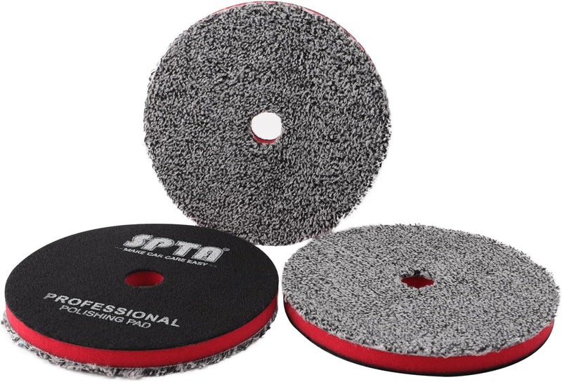 SPTA 5-Inch Microfiber Cutting Pads - 3PCS Soft Wax Removal and Detailing Applicator - Image 1