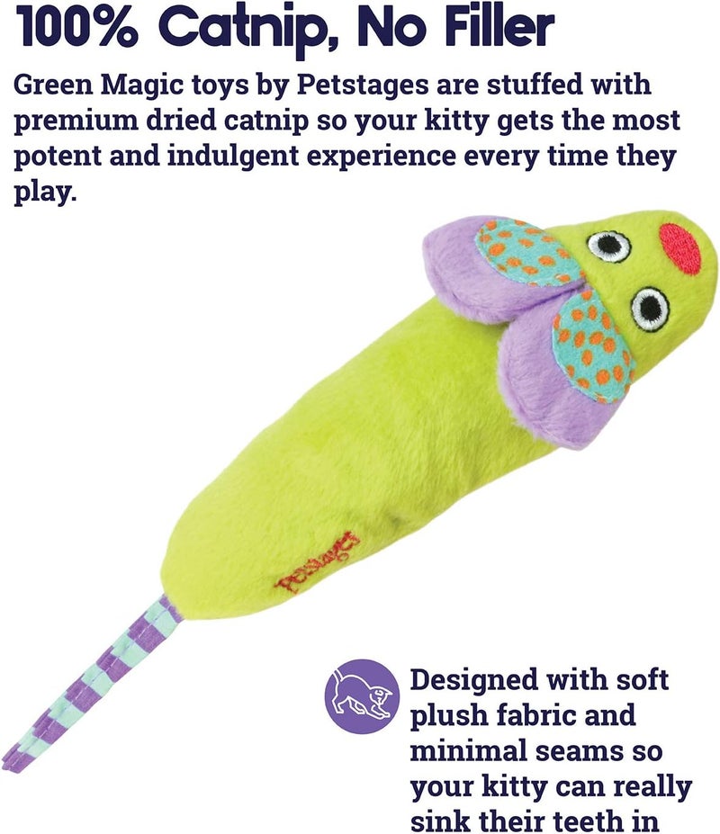 Petstages Green Magic Mightie Mouse Catnip Cat Toy - Image 3