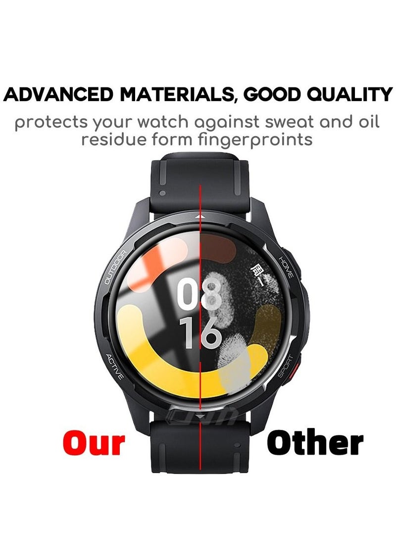 Screen Protector For Xiaomi Watch S1, 3D Curved Soft Edge Protective Film [Anti-Scratch] [Bubble Free] [Ultra Shatterproof] [High Sensitive] (Non-Tempered Glass) - Image 4
