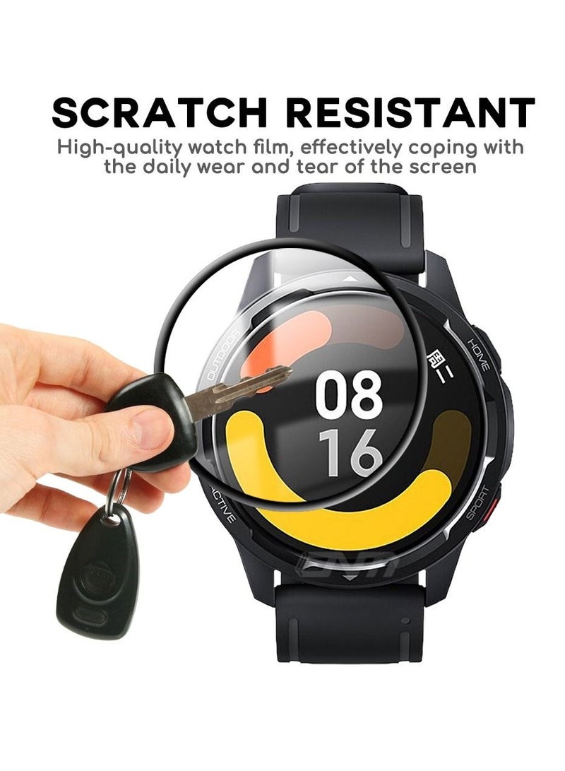 Screen Protector For Xiaomi Watch S1, 3D Curved Soft Edge Protective Film [Anti-Scratch] [Bubble Free] [Ultra Shatterproof] [High Sensitive] (Non-Tempered Glass) - Image 5