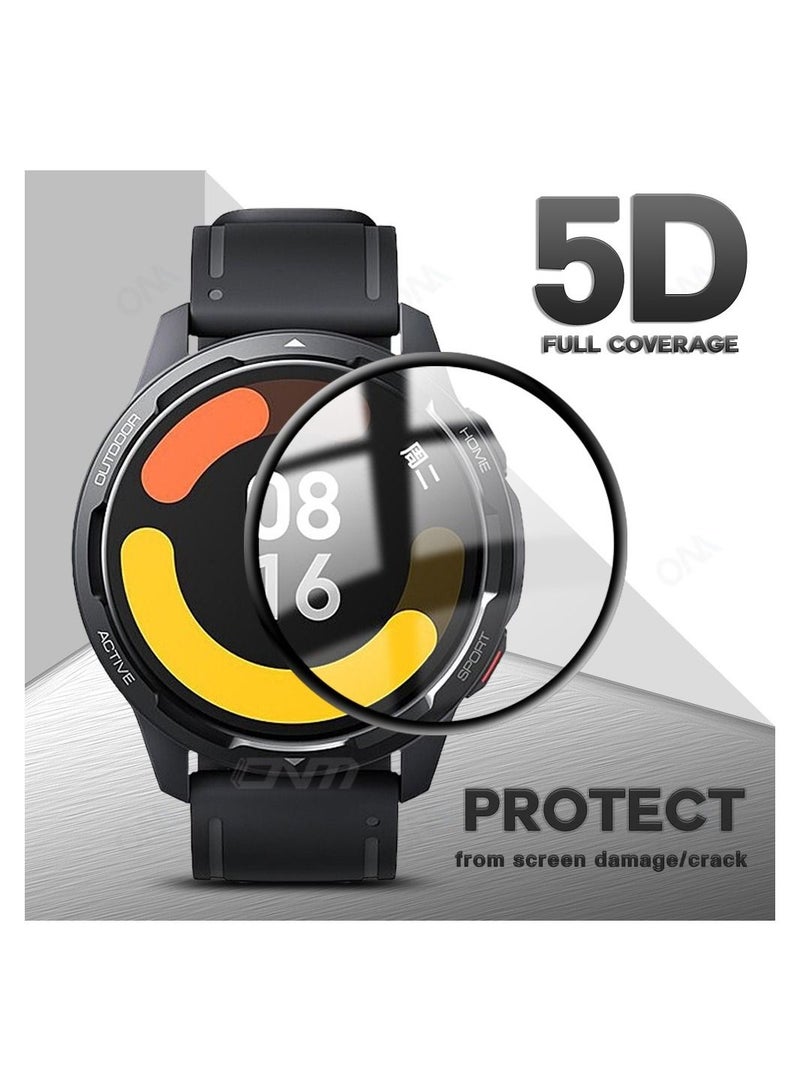 Screen Protector For Xiaomi Watch S1, 3D Curved Soft Edge Protective Film [Anti-Scratch] [Bubble Free] [Ultra Shatterproof] [High Sensitive] (Non-Tempered Glass) - Image 2