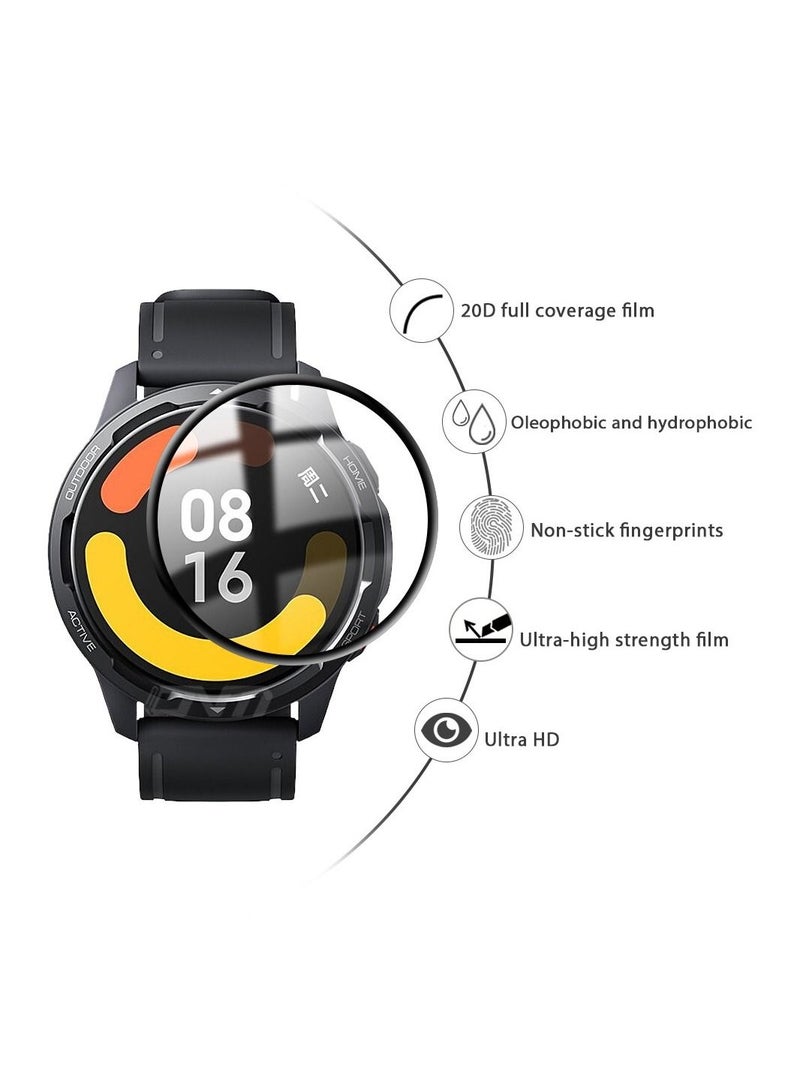 Screen Protector For Xiaomi Watch S1, 3D Curved Soft Edge Protective Film [Anti-Scratch] [Bubble Free] [Ultra Shatterproof] [High Sensitive] (Non-Tempered Glass) - Image 3
