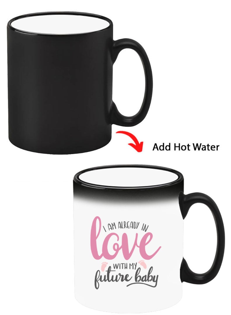 Theodor Color Changing Heat Sensitive Ceramic Mug, Image Revealed When HOT Liquid is Added! I am already in love with my future baby - Image 1