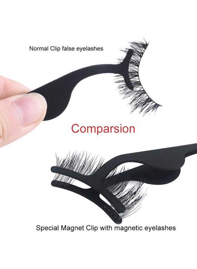 CYTHERIA Magnetic Stainless Steel False Eyelash Extensions Applicator Tweezers Black - Image 3
