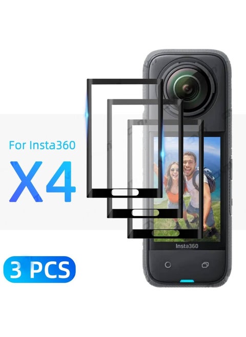3 PCS Anti-scratch Full Coverage Screen Guard Protective Film Compatible with Insta360 X4 Insta 360 X4 (Pack of 3)