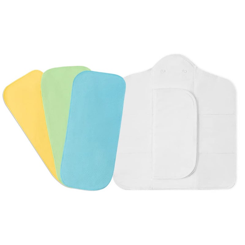 Superbottoms باقة قيمة مكونة من 5 قطع من سوبر بوتومز للأطفال - مجموعة وسادات قطن عضوي ماجيك دراي + 3 بطانات فليس حفاضات (أوراق علوية سهلة التنظيف) | ماص سريع الجفاف (نمط مطوي مسبقًا) + مجموعة بطانة حفاضات - Image 1