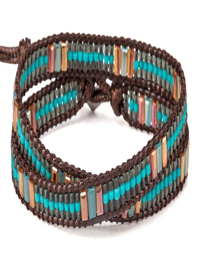SPUNKYsoul 2 Wrap Bracelets (Brown, Teal, Copper) - Image 1