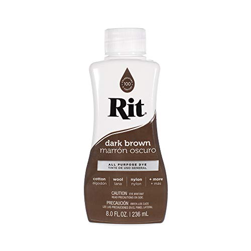 Craft County Rit Dye Liquid – Wide Selection of Colors – 8 Oz. (Dark Brown) - Image 1