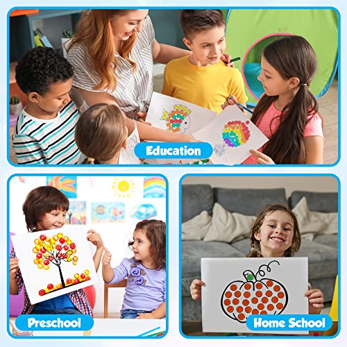 PLAYKIDIZ Darice Washable Dot Markers for Toddlers, 12 Colors (40ml 1.35oz) Paint Marker Dot Art Set, Water Based Non-Toxic Bingo Daubers for Kids - Image 5