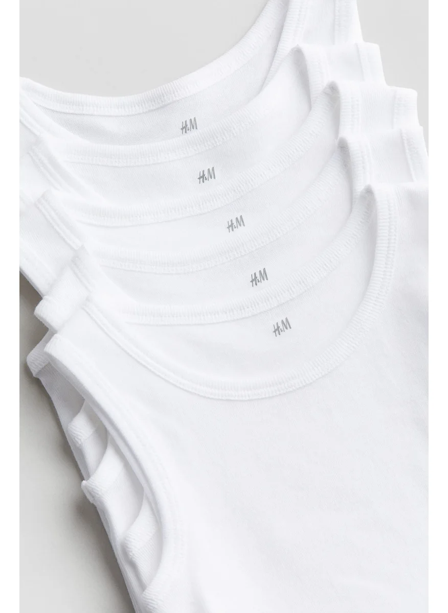 H&M 5-Pack Cotton Vest Tops