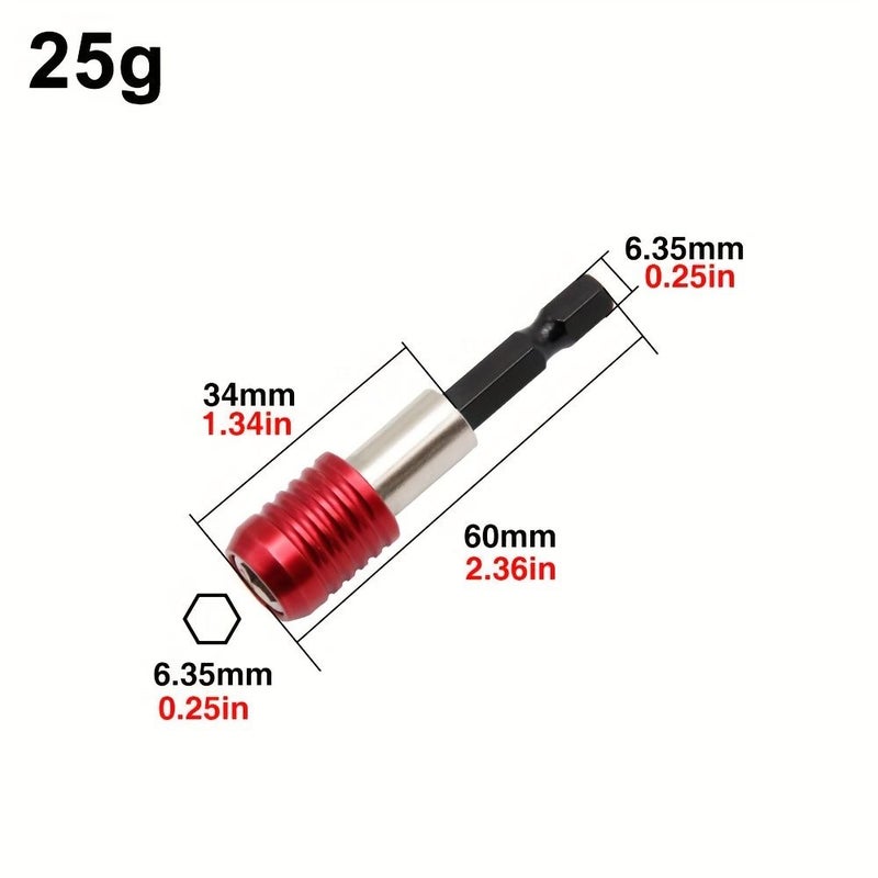 Hex Shank Red Quick Release Self Locking Adapter Rod 150mm Power Tool Accessory - Image 3