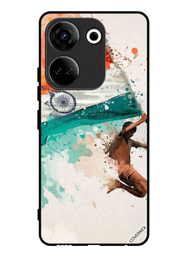 Covernex Protective Case Cover For Tecno Camon 20 Holding India Flag While Flying - Image 1