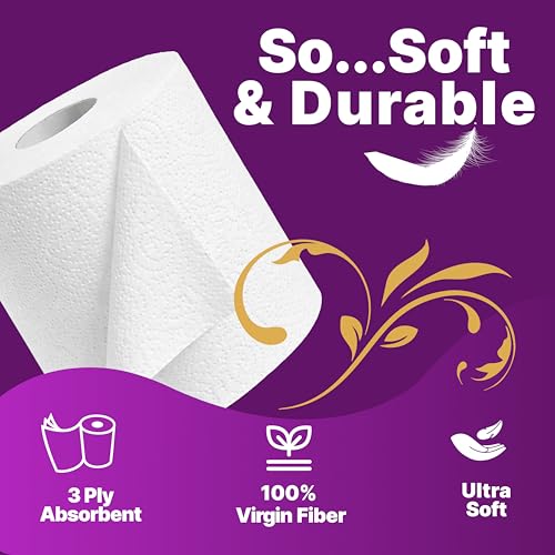 Origami Luxuria 3 Ply Toilet Tissue Paper Roll - Pack of 12 (140 Pulls Per Roll, 1680 Sheets) - Image 2