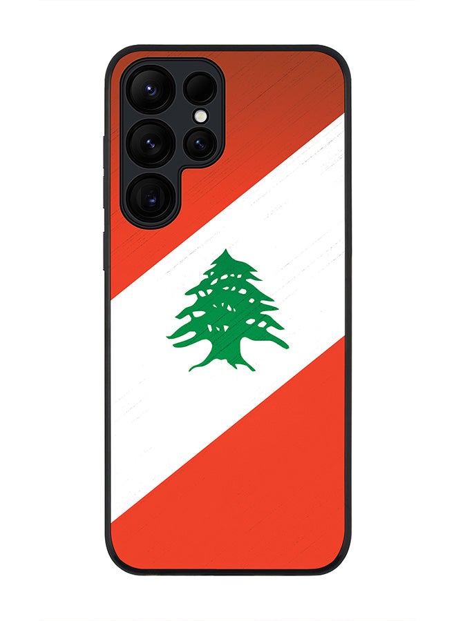 Stylizedd غطاء لهاتف سامسونج جالاكسي S25 ألترا 5G، حماية كاميرا نحيفة، غطاء هاتف مضاد للصدمات - علم لبنان - Image 1