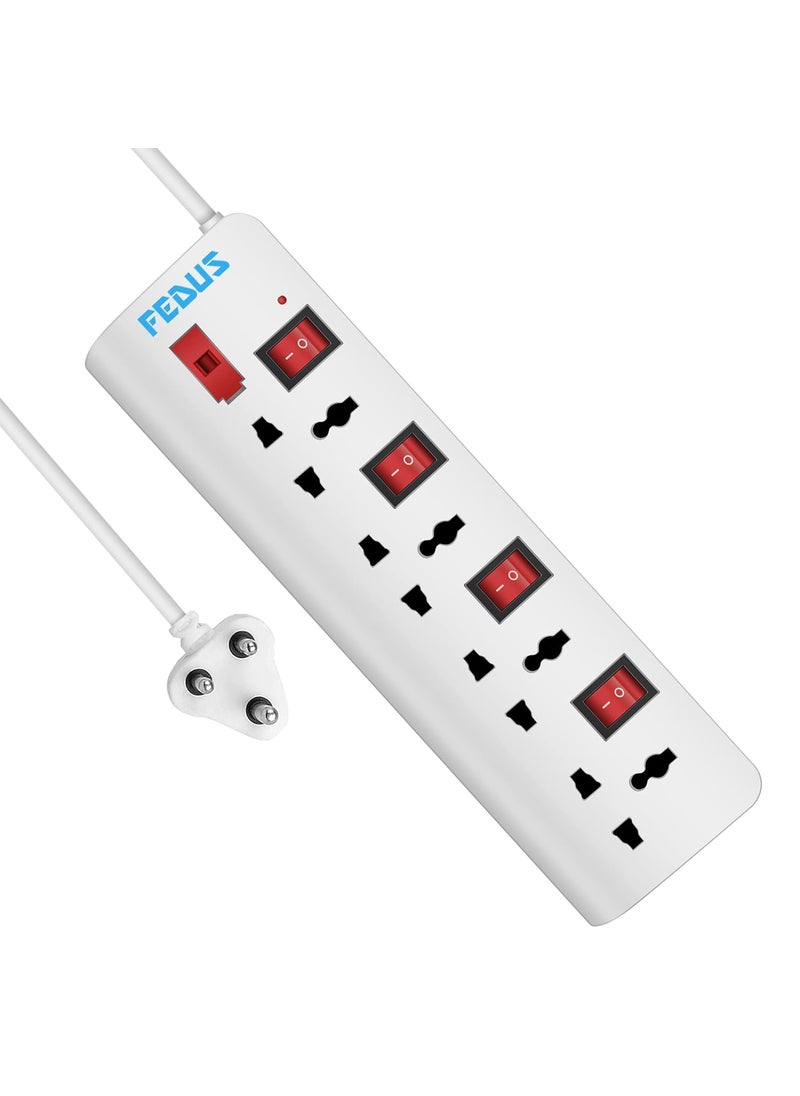 FEDUS FEDUS 4 Meter 13 Feet Long Switch Board Extension Pack 1 Extension Boards with SwitchExtension Board with Long Wire Extension Board for Computer Surge Protectors Spike Buster Switch Board  - Image 1
