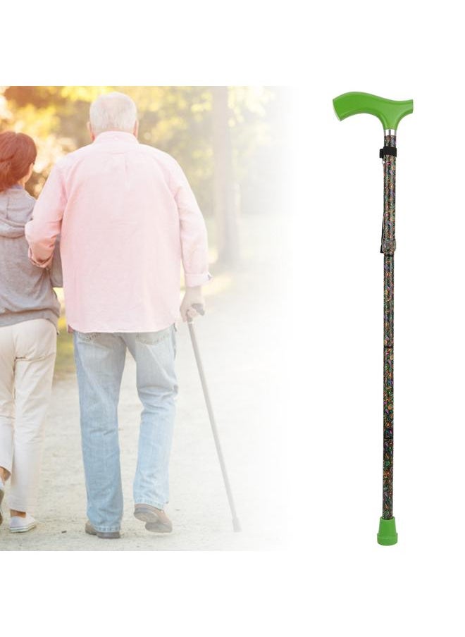 Thoraya Portable Aluminium Alloy Frosted Anti-skid Elderly Walking Stick Multifunction Folding Ultralight TBR Handle Cane  - Image 4