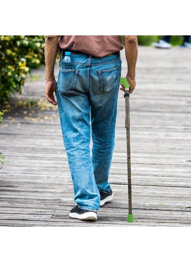 Thoraya Portable Aluminium Alloy Frosted Anti-skid Elderly Walking Stick Multifunction Folding Ultralight TBR Handle Cane  - Image 5